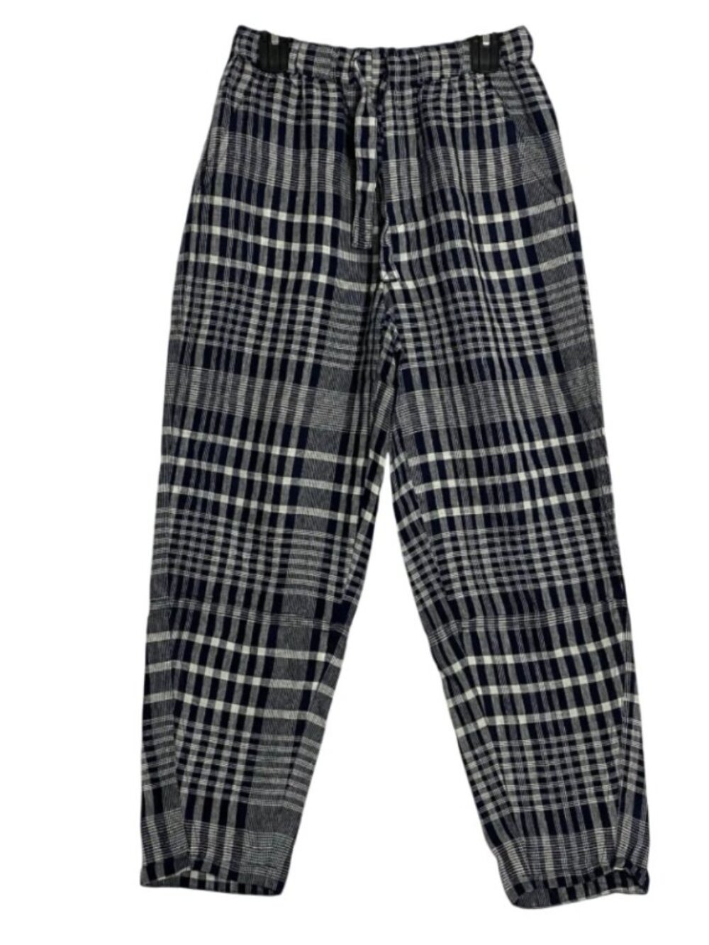 Everlane Black and White Plaid Relaxed Pants